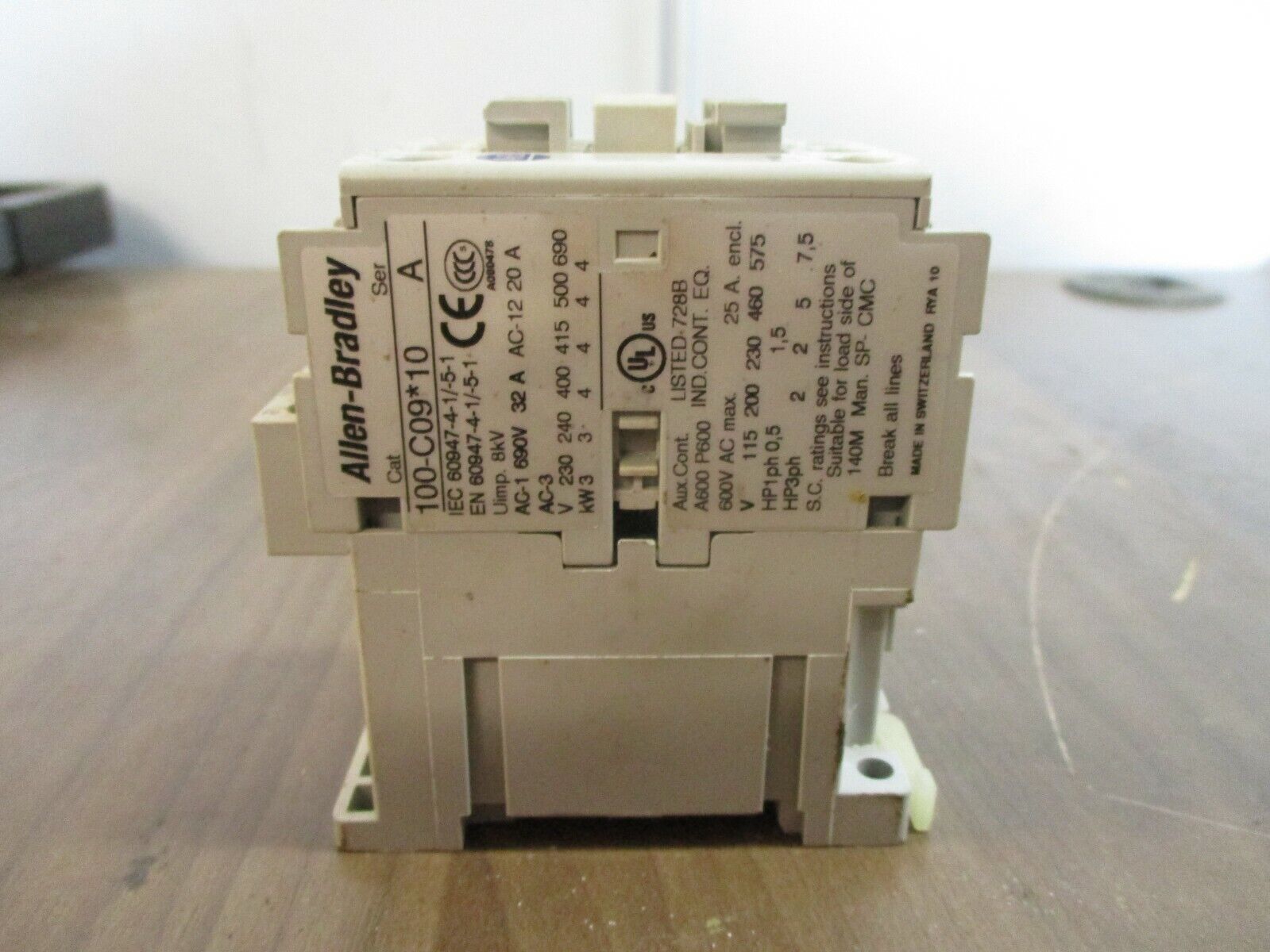 Allen-Bradley Contactor 100-C09*10 25A 120V Coil  Used