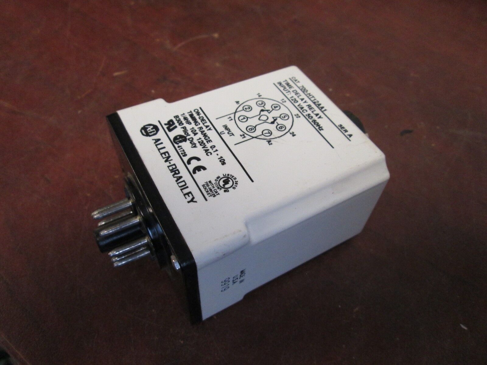 Allen-Bradley Time Delay Relay 700-HT12AA1 Timing Range: .1-10sec Used