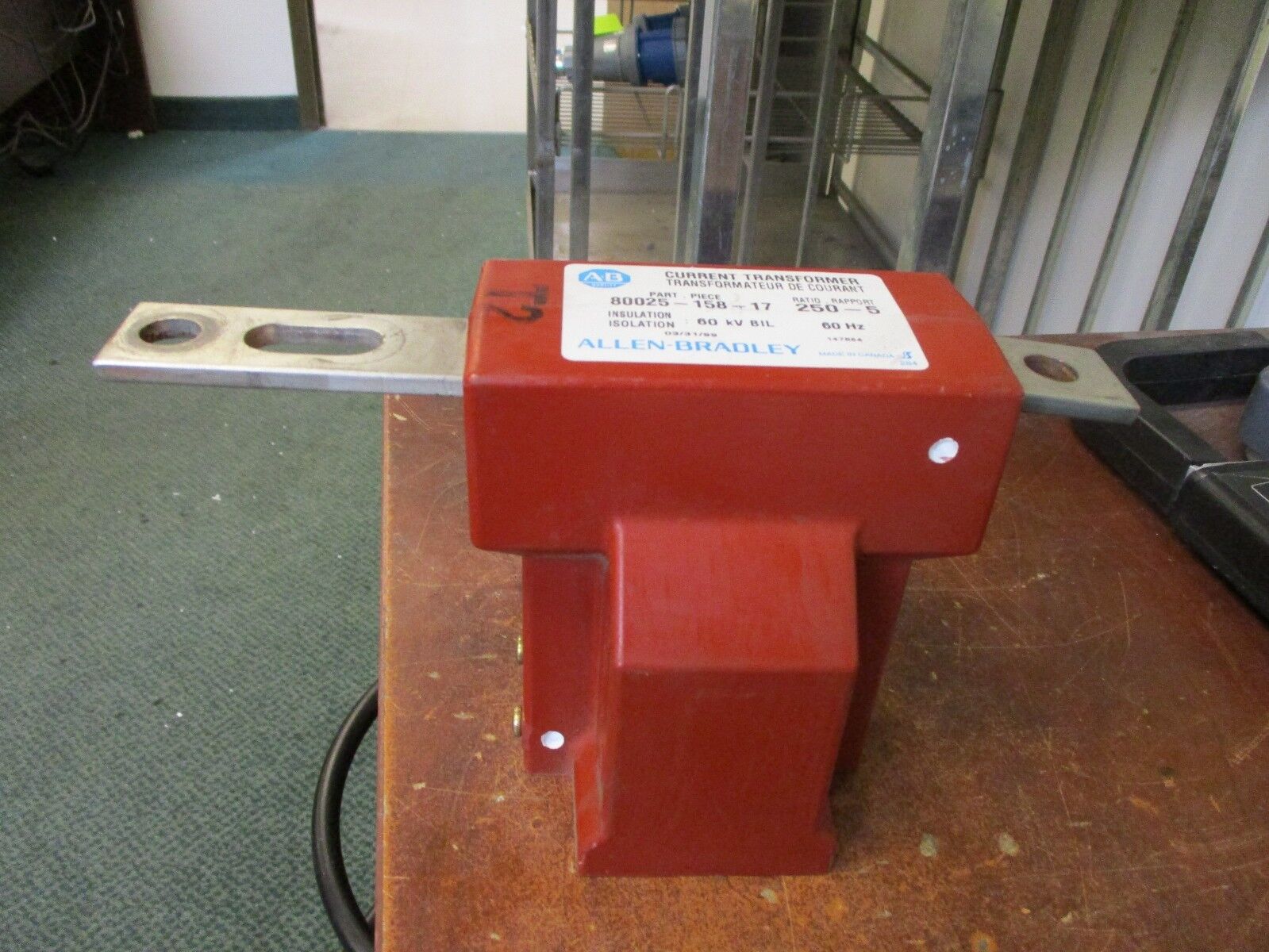 Allen-Bradley Current Transformer 80025-158-17 Ratio 250:5A 60Kv BIL 60Hz Used
