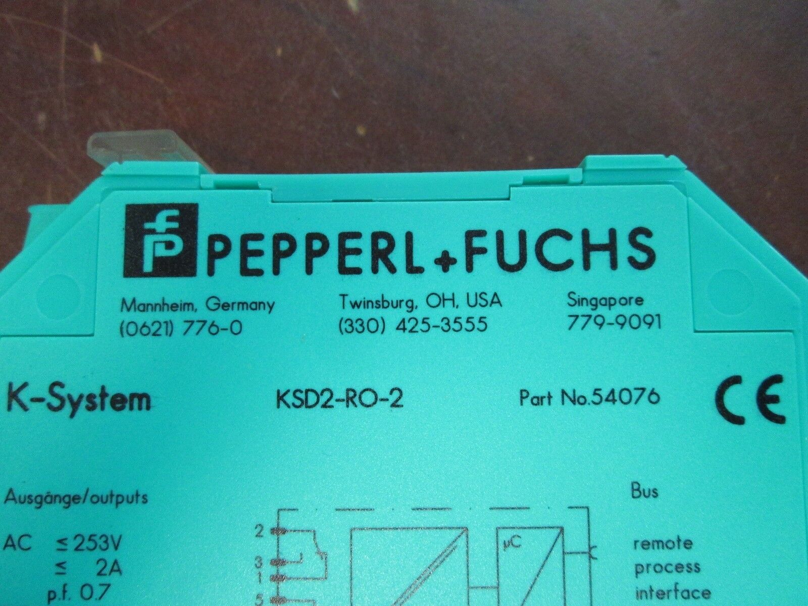 PepperL+Fuchs Remote I/O 54076 KSD2-RO-2 Output: 253VAC 40VDC 2A Used