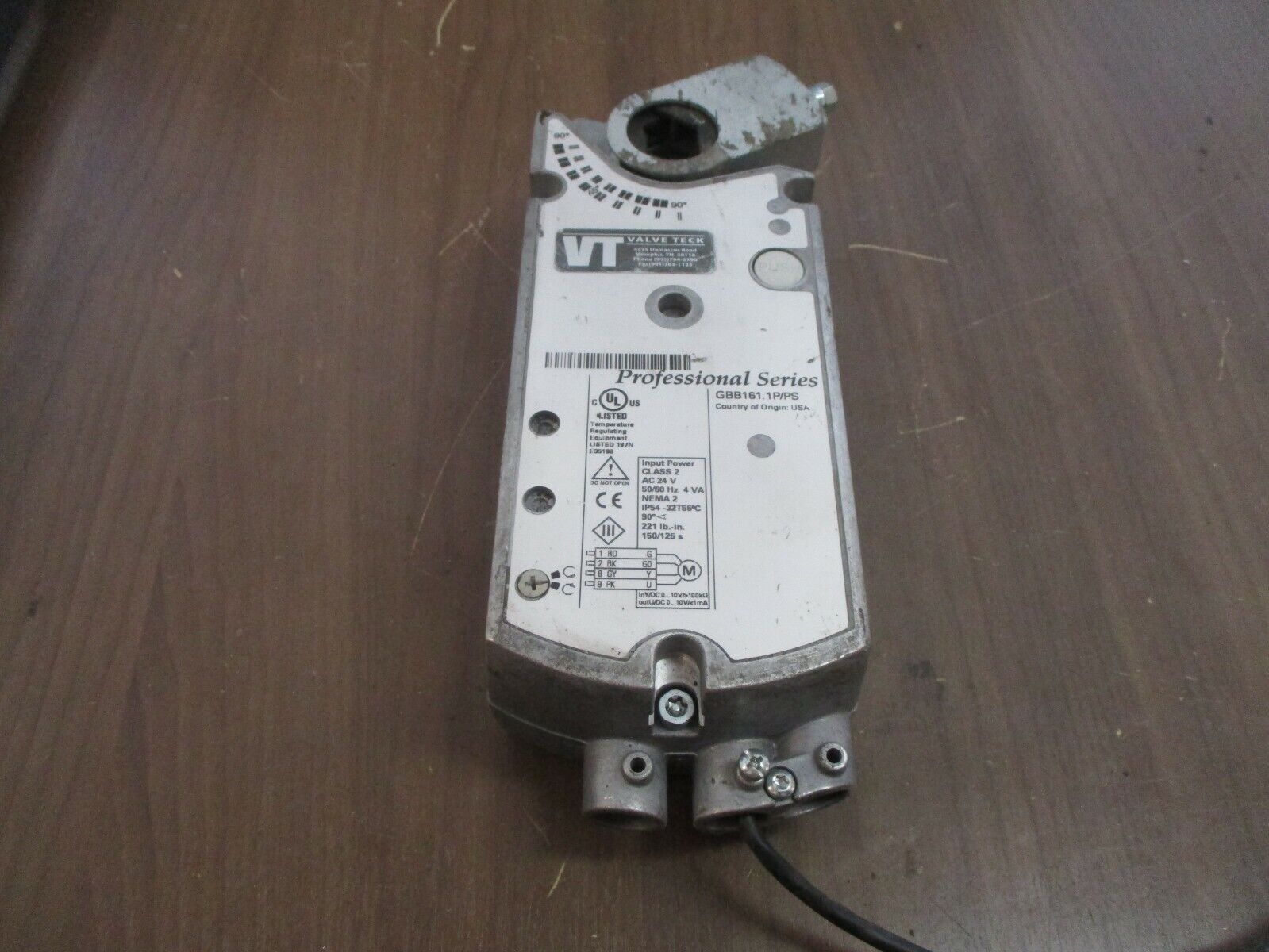 Valve Teck Professional Series Electric Damper Actuator GBB161.1P/PS 24V 50/60Hz