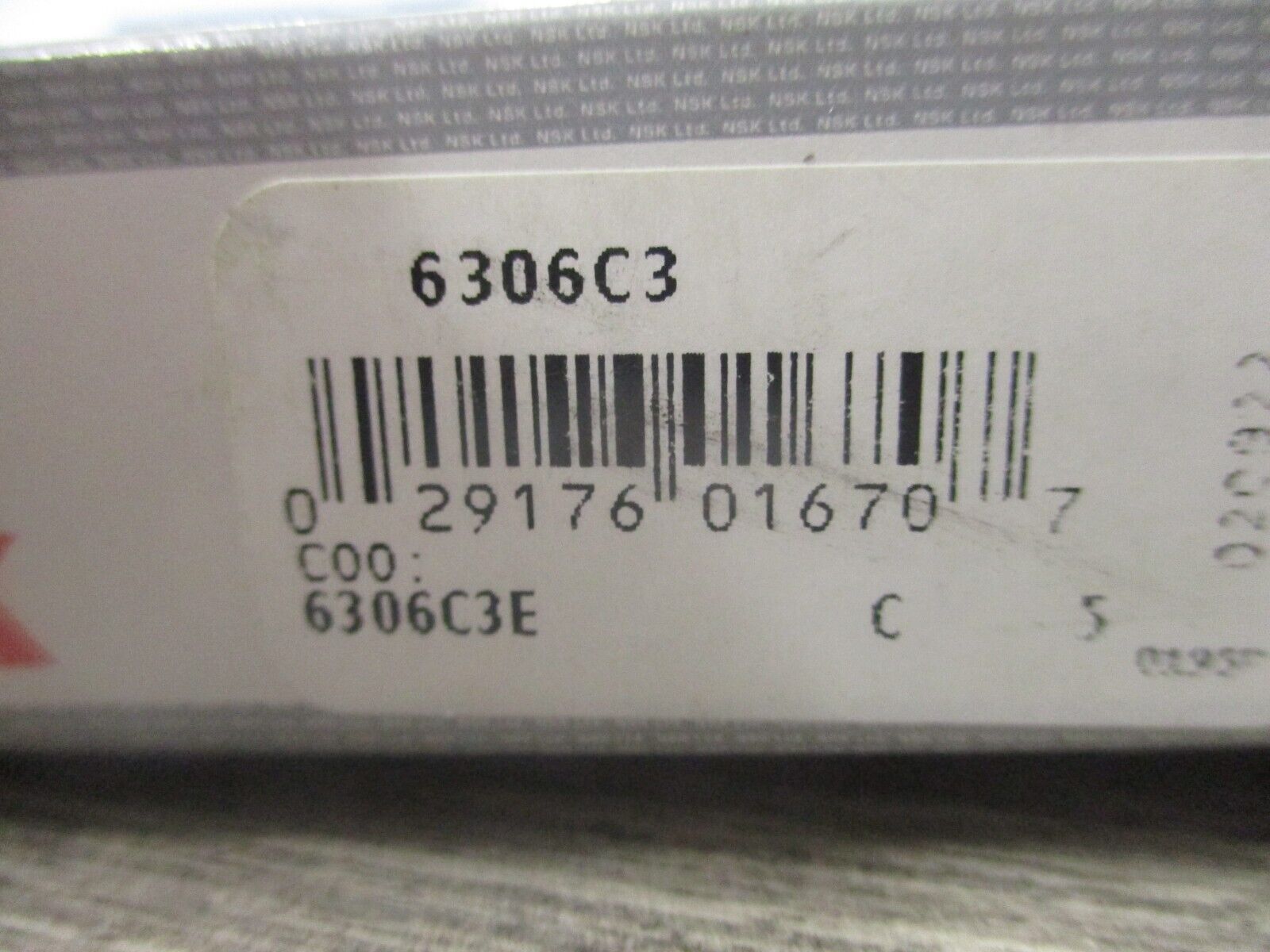 NSK Bearing 6306C3 New Surplus