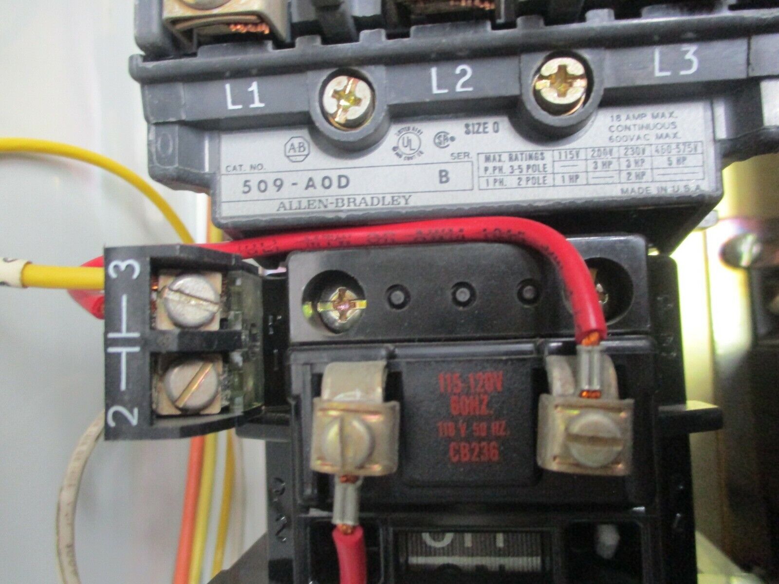 Allen-Bradley Fusible Combination 509-A0D Size 0 Transformer Used