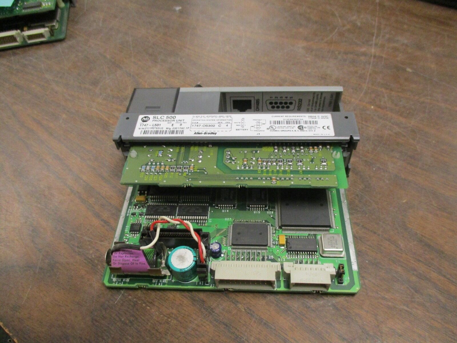 Allen-Bradley SLC 500 Processor Unit 1747-L531 Ser E Proc Rev 8 Used