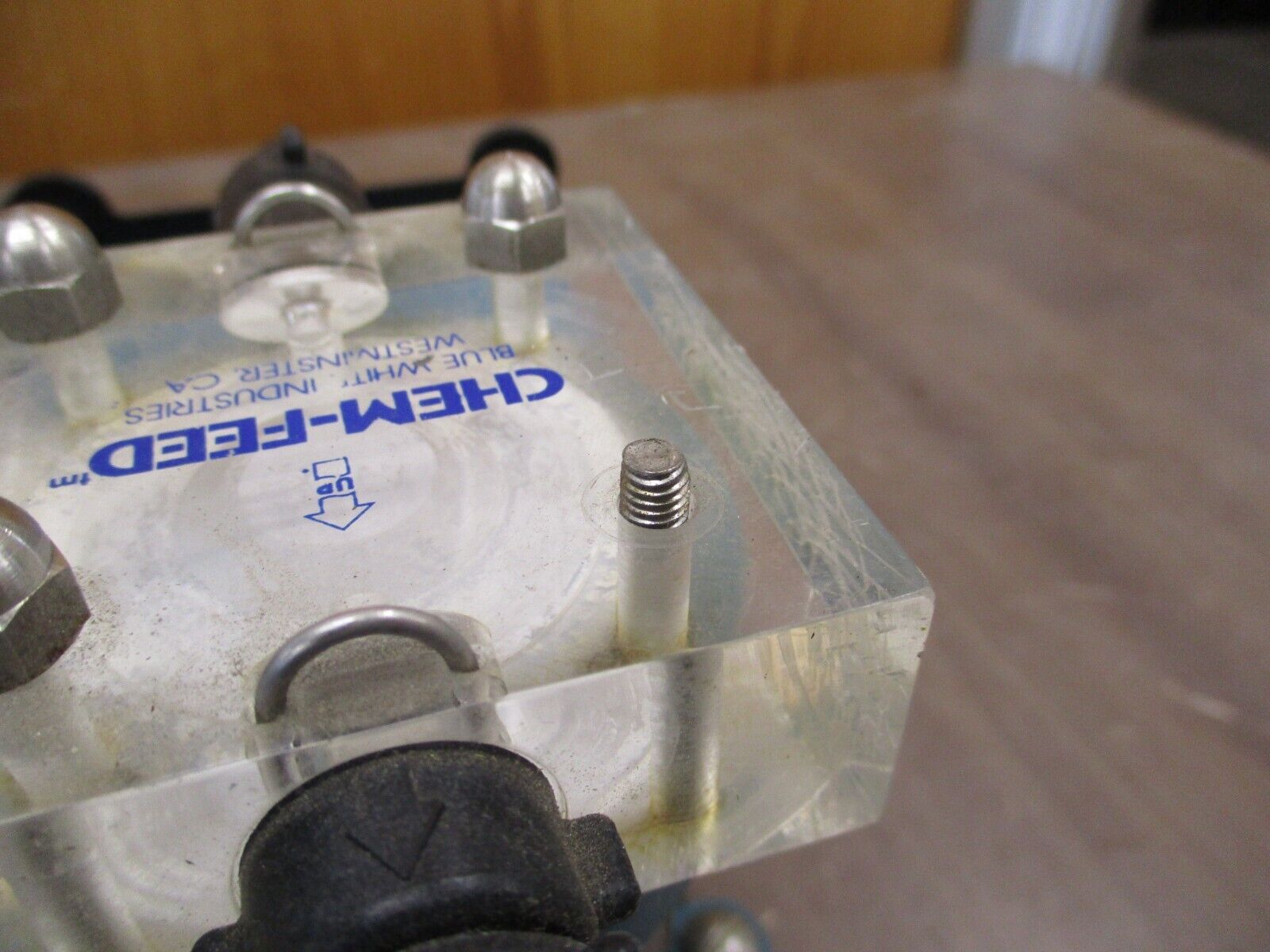 Blue White Chem-Feed Pump C-1530LP 100PSI 1.3GPH 115V 60Hz *Missing Nut* Used