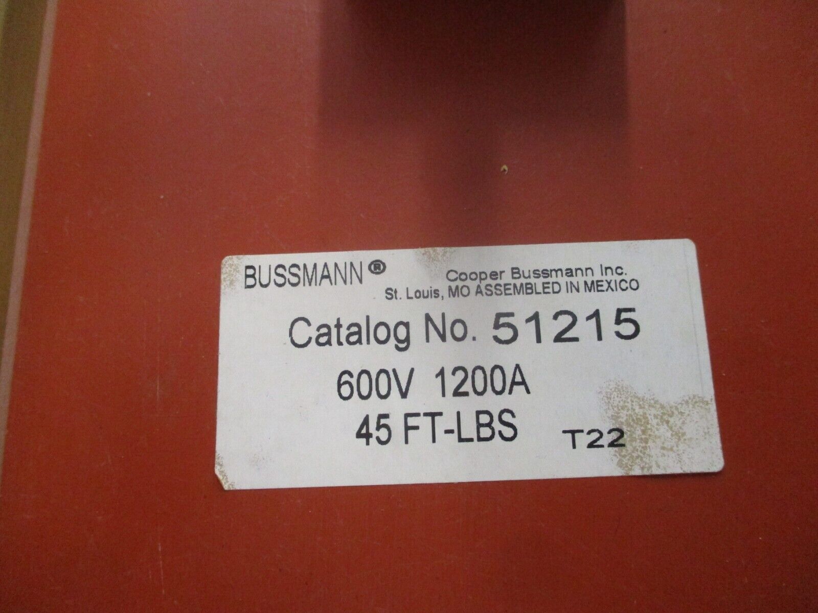 Bussmann Fuse Block 51215 1200A 600V New Surplus