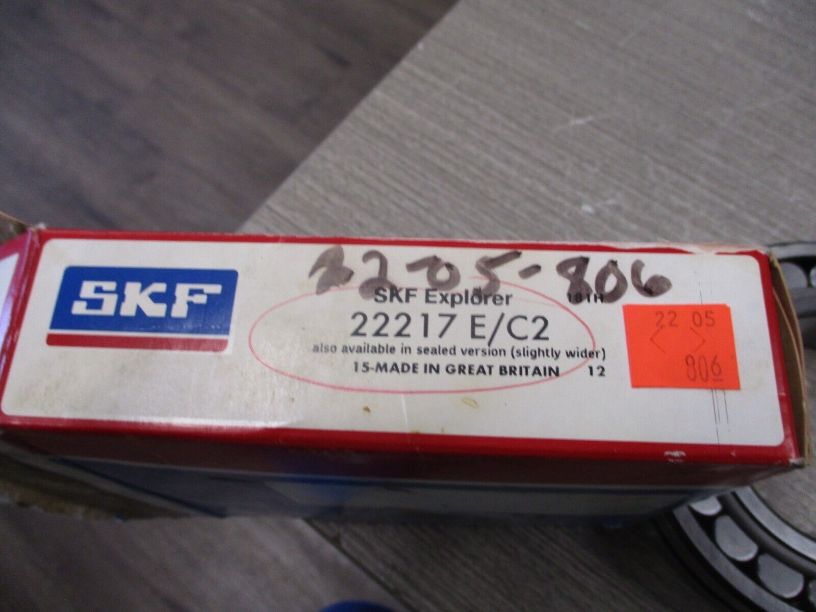 SKF Explorer Bearing 22217 E/C2 new surplus