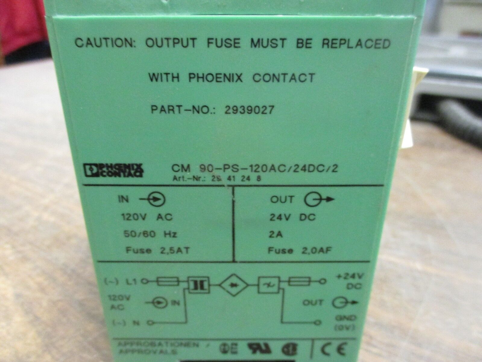 Phoenix Contact Power Supply CM 90-PS-120AC/24DC/2 Used