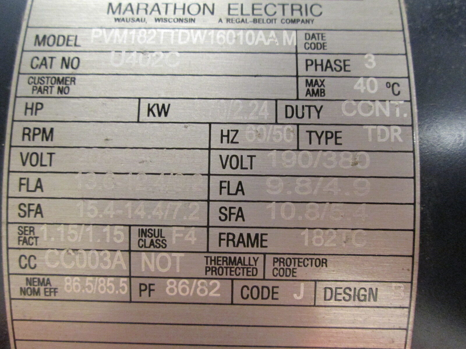 Flowserve Pump w/ Motor P02-001A Size:1.5X1.25X5 2000 5HP 230V 175GPM 53TDH Used