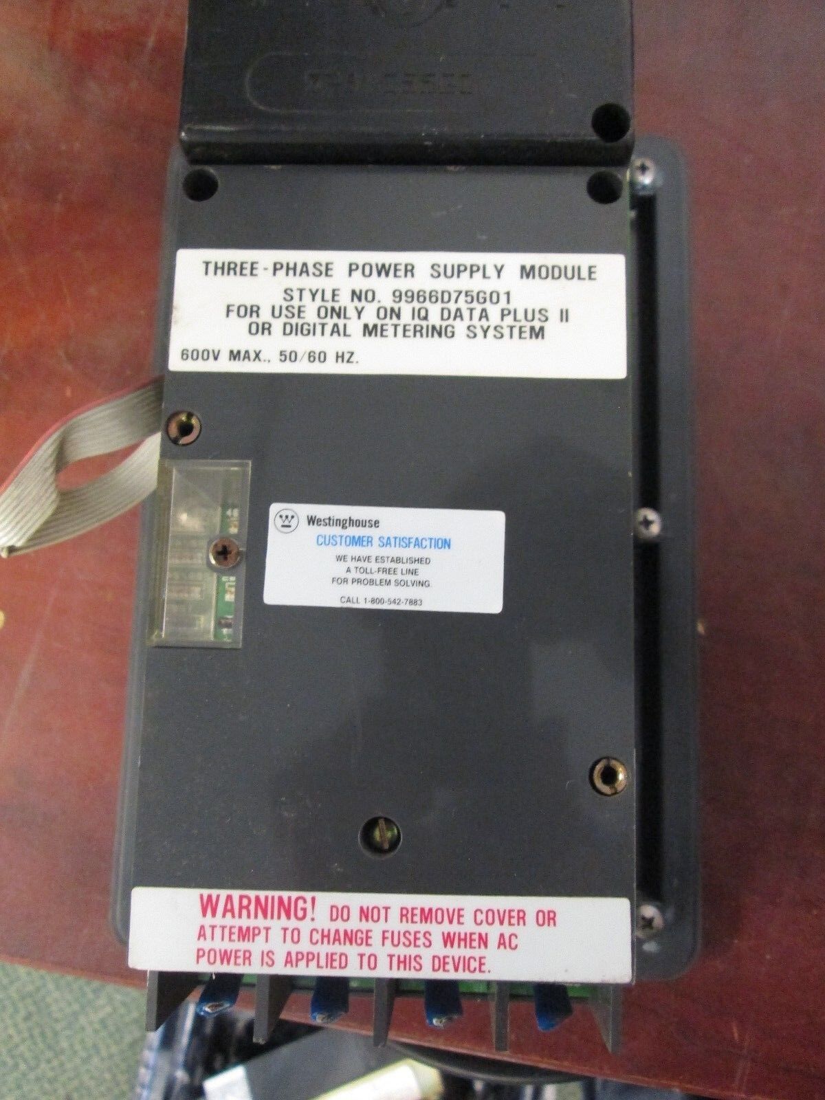 Westinghouse IQ Data Plus II Module 2D78522 w/ 9966D75G01 3-Phase Power Supply