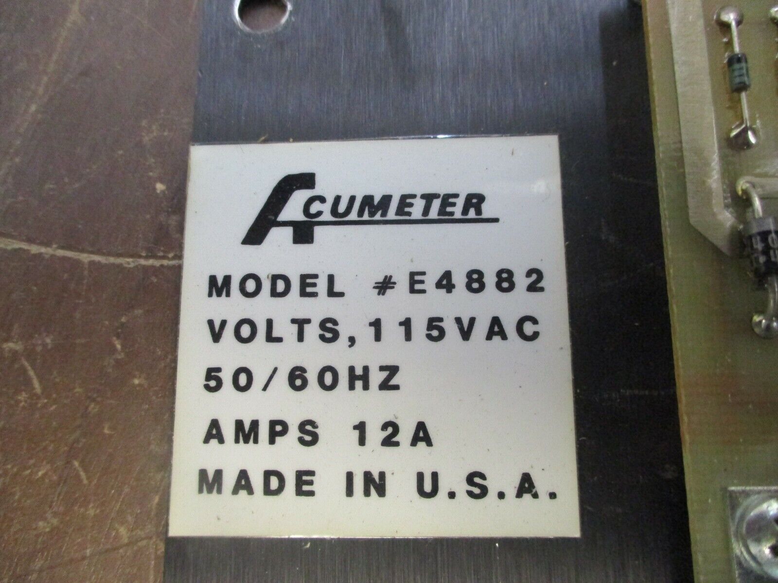 Acumeter Speed Control E4882 115V 50/60Hz 12A Used