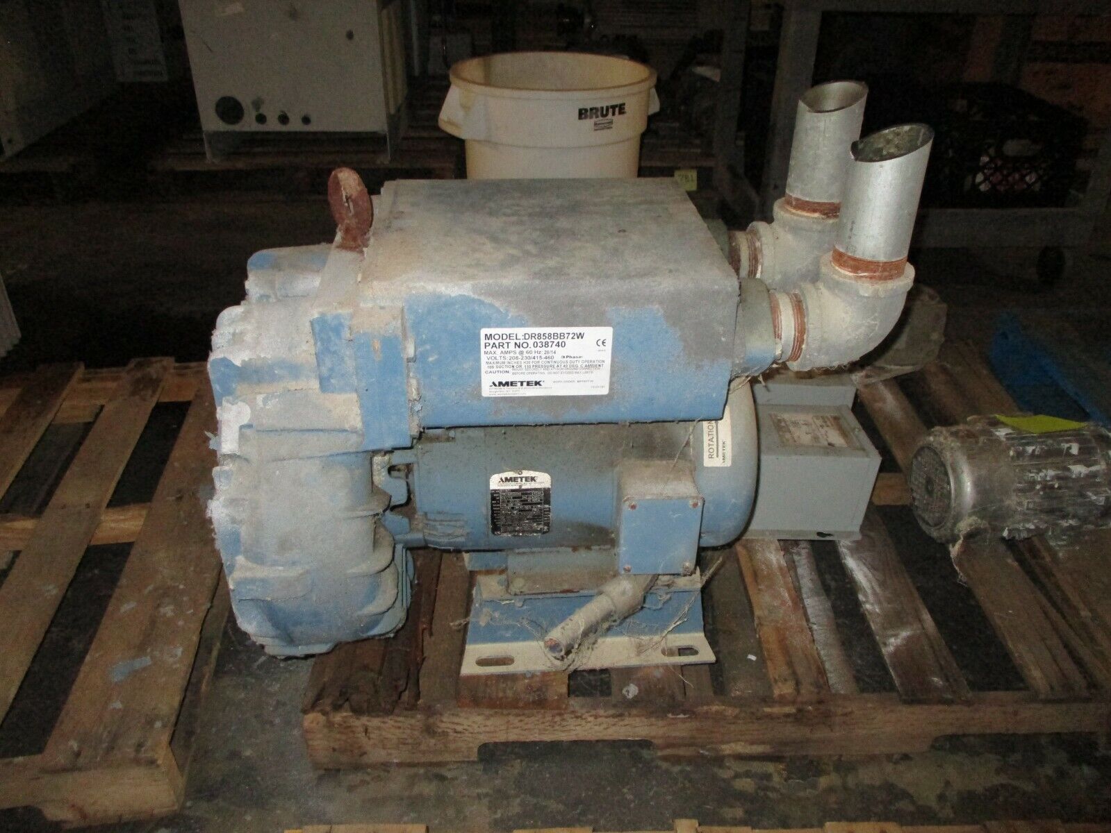 Ametek Regenerative Blower 038740 Model #: DR858BB72W 380SCFM 208-230/415-460V