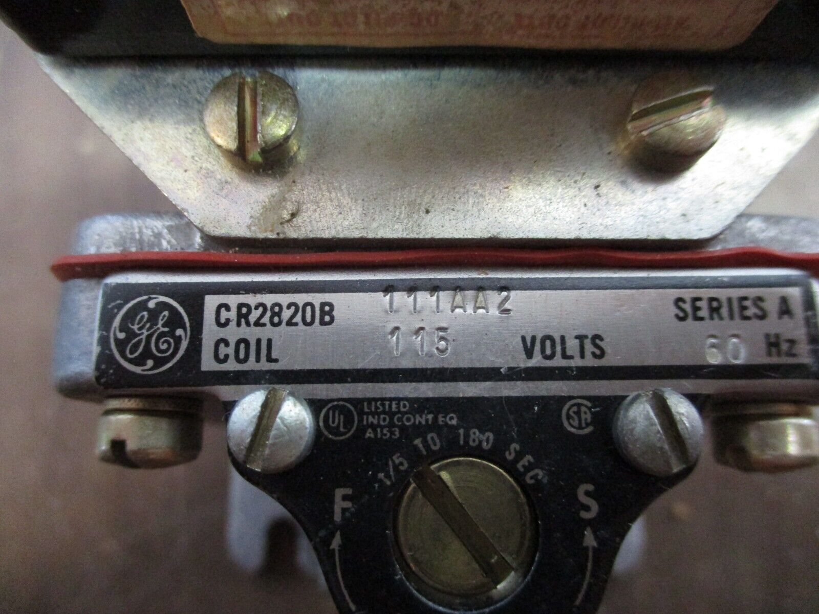 GE Pneumatic Time-Delay Relay CR2820B111AA2 Ser. A 115V Coil 600V New Surplus
