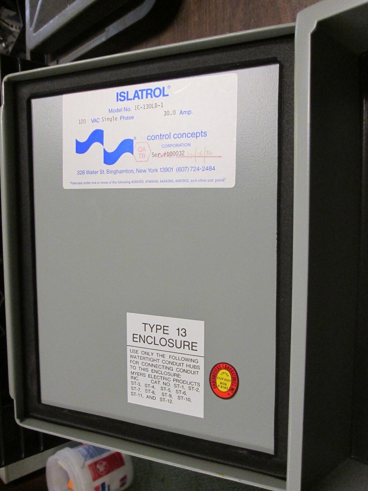 Islatrol Surge Suppressor IC-130LB-1 120VAC 1Ph 30A Used