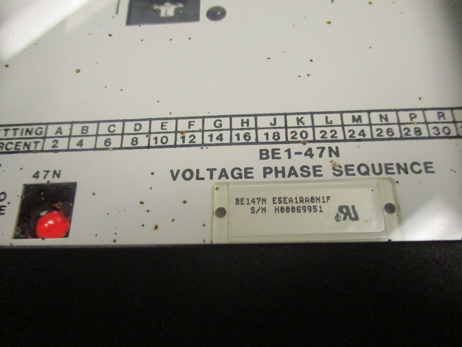 Basler Electric Voltage Phase Sequence Relay BE1-47N Style #: E5EA1RA0H1F Used