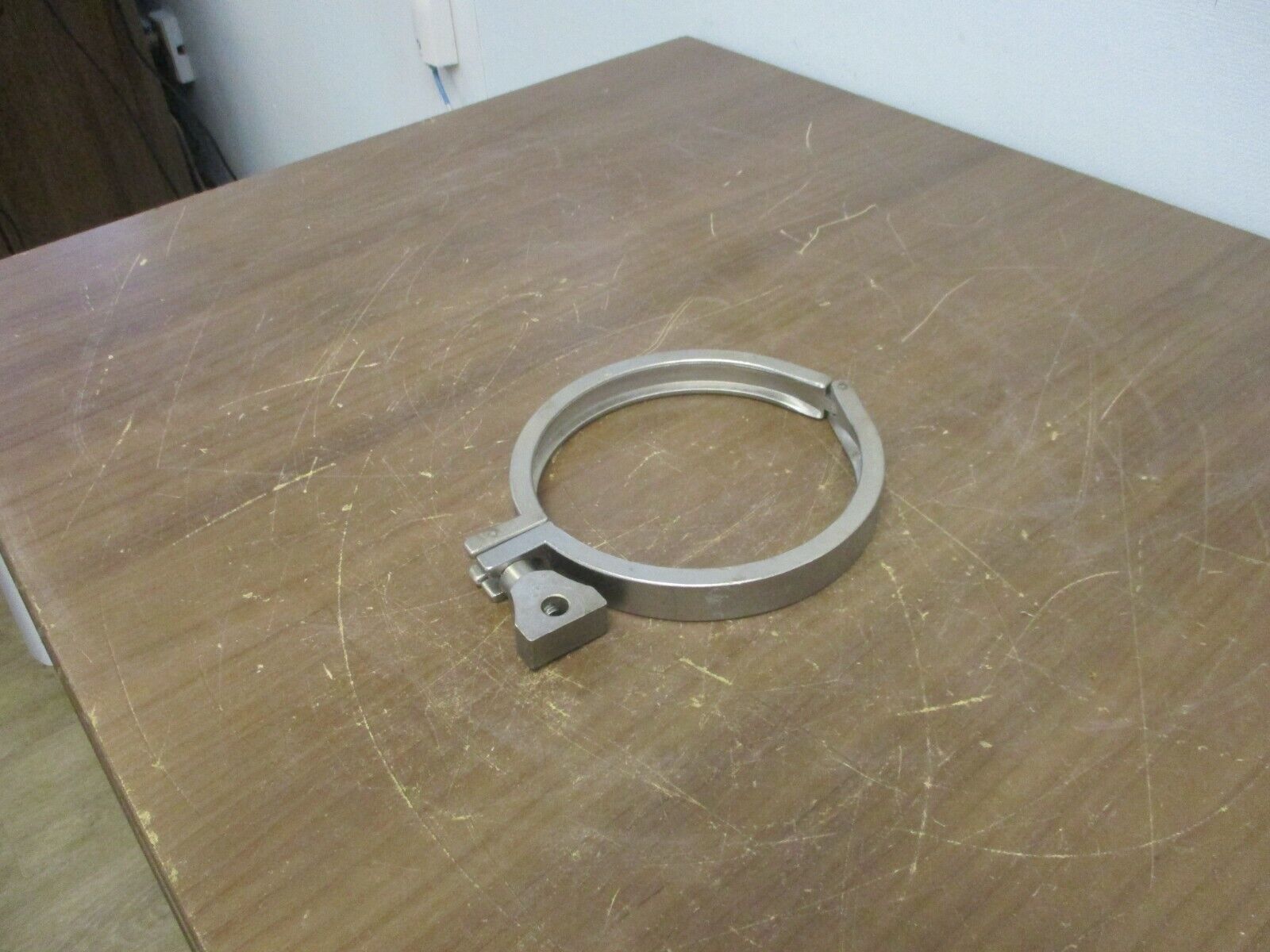 Misc. Brand Stainless Steel Sanitary Clamp Size: 5" Used