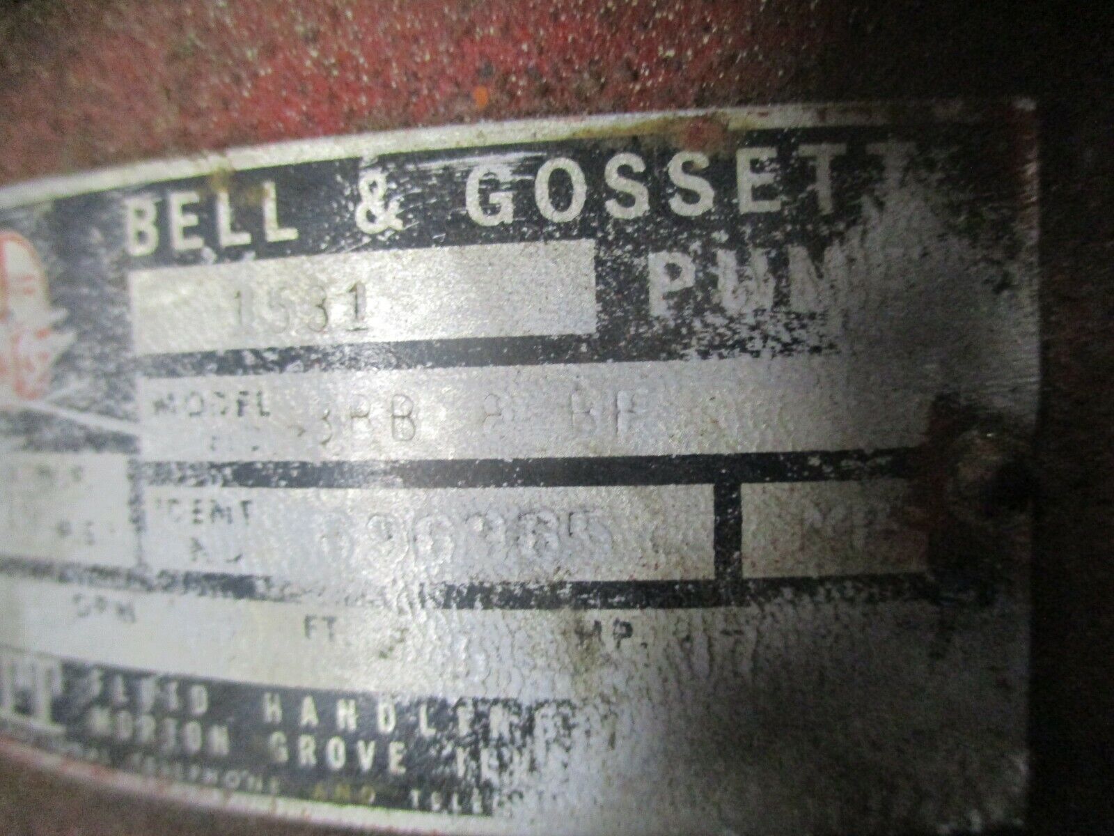 Bell & Gossett 1531 Pump 3RB-BF 5HP 1800RPM 208-230/460V Used