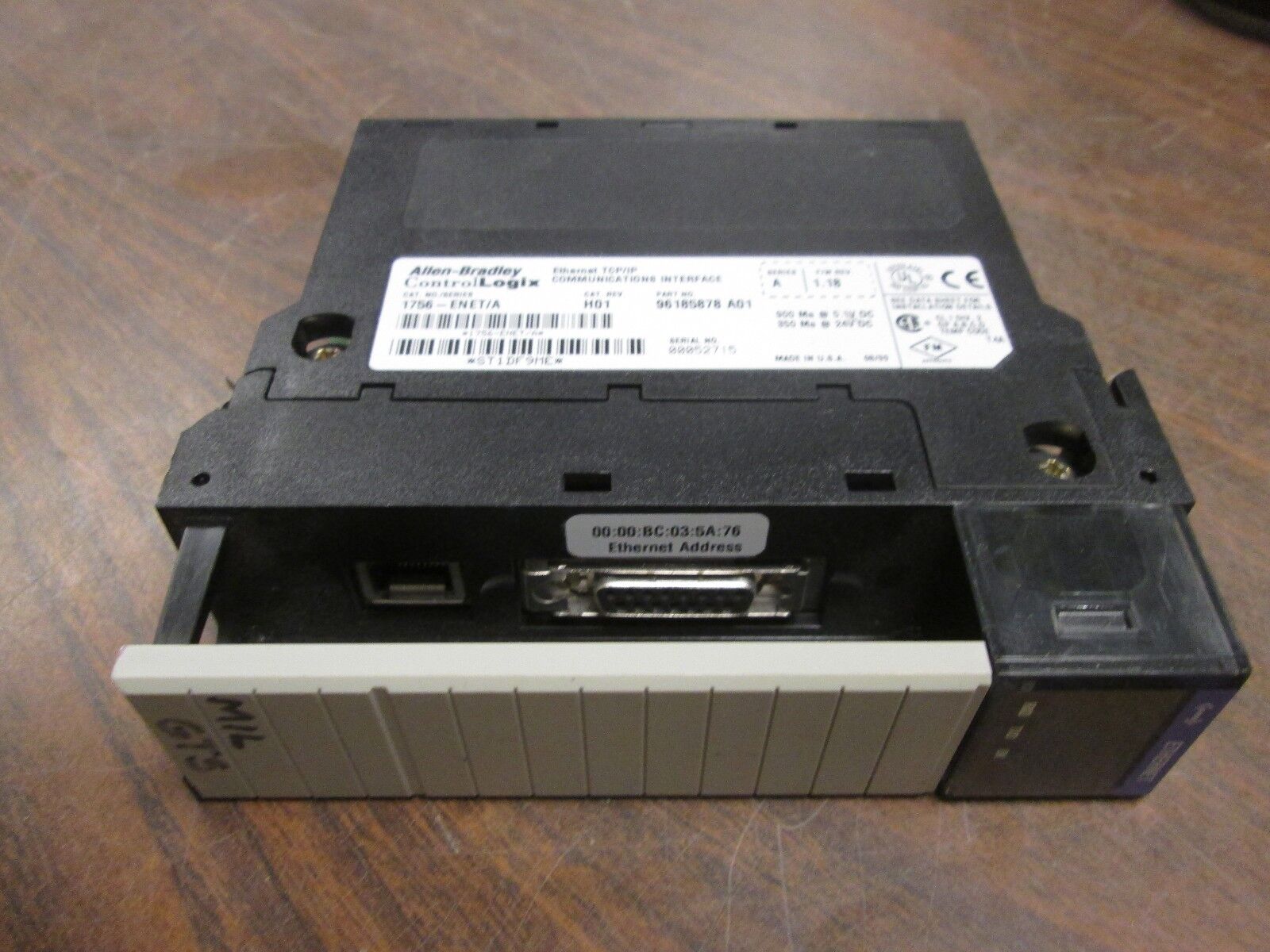 Allen-Bradley ControlLogix Ethernet TCP/IP Comm Interface 1756-ENET/A Used