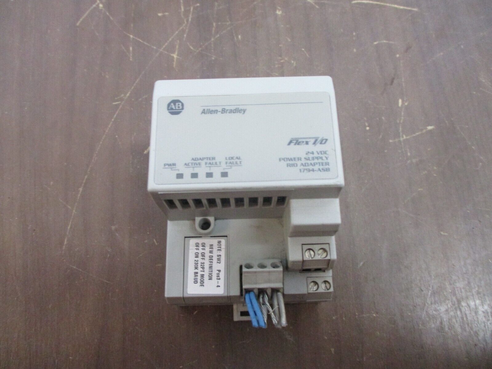 Allen-Bradley Flex I/O Power Supply RIO Adapter 1794-ASB Ser. E Rev. A01 24VDC