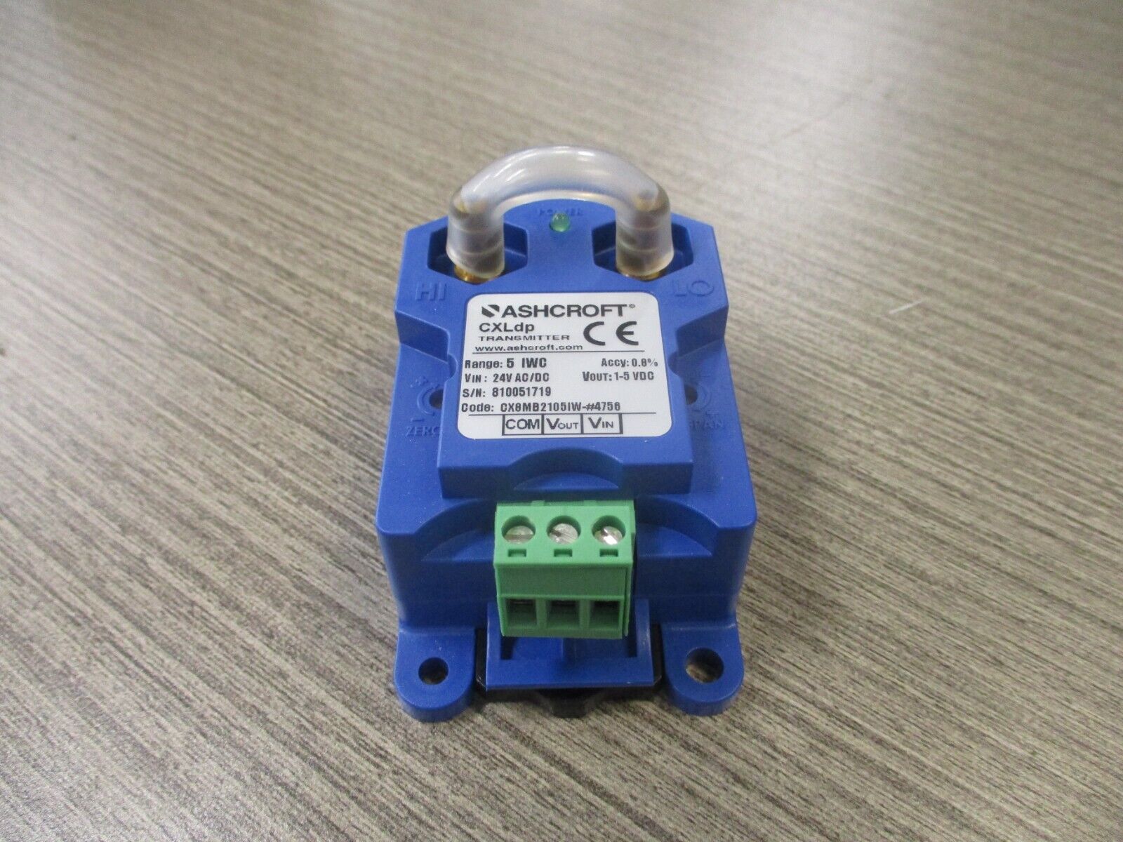 Ashcroft Static Pressure Sensor 049545007 Supply : 24 V AC/DC *New Surplus*