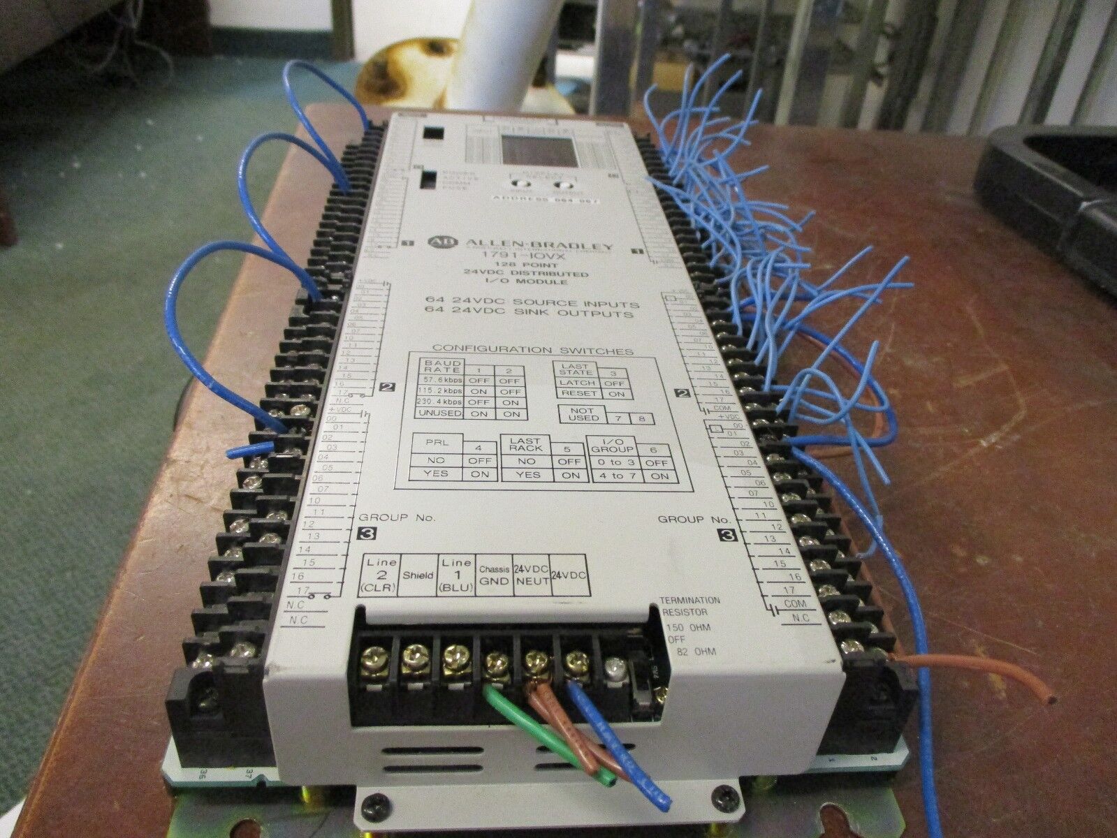 Allen-Bradley Distributed I/O Module 1791-IOVX (64) 24VDC Source Inputs Used