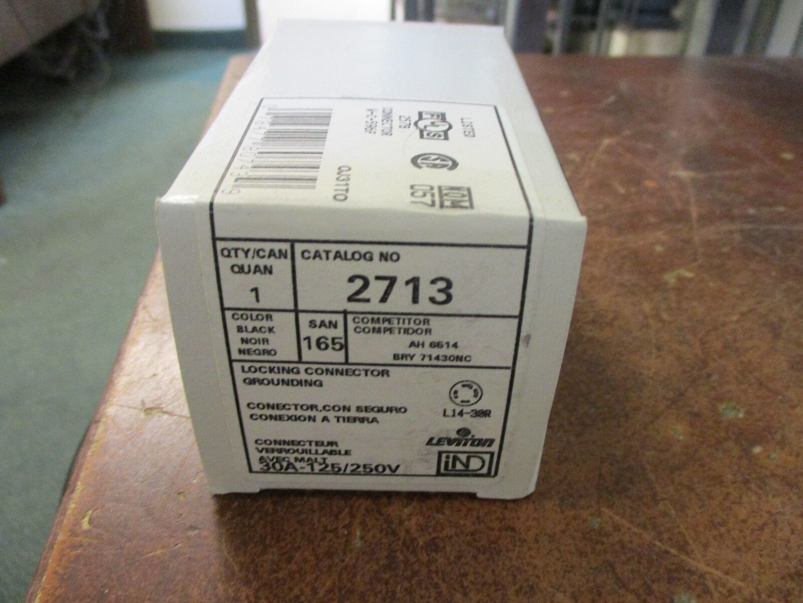 Leviton Connector 2713 30A 125/250V Black New Surplus