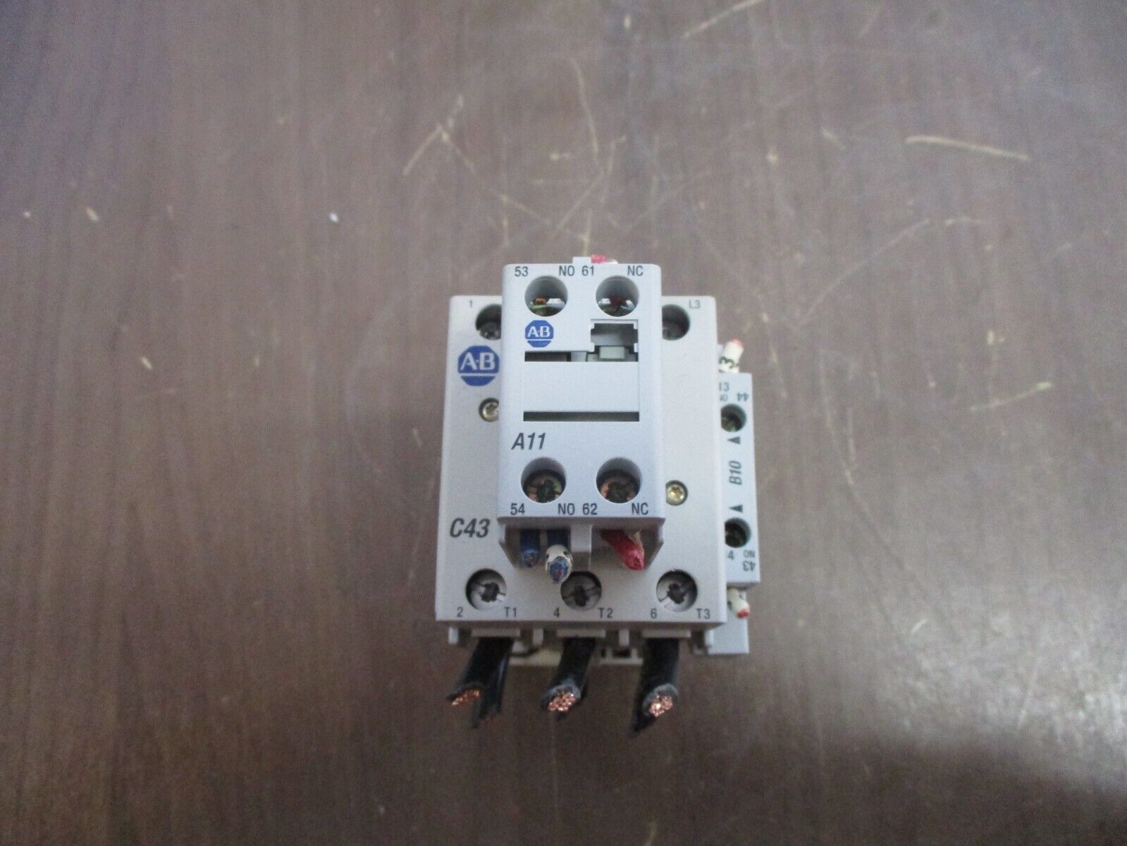 Allen-Bradley Contactor 100-C43*00 Ser. A 120V Coil 63A 600V w/ Aux Contact Used