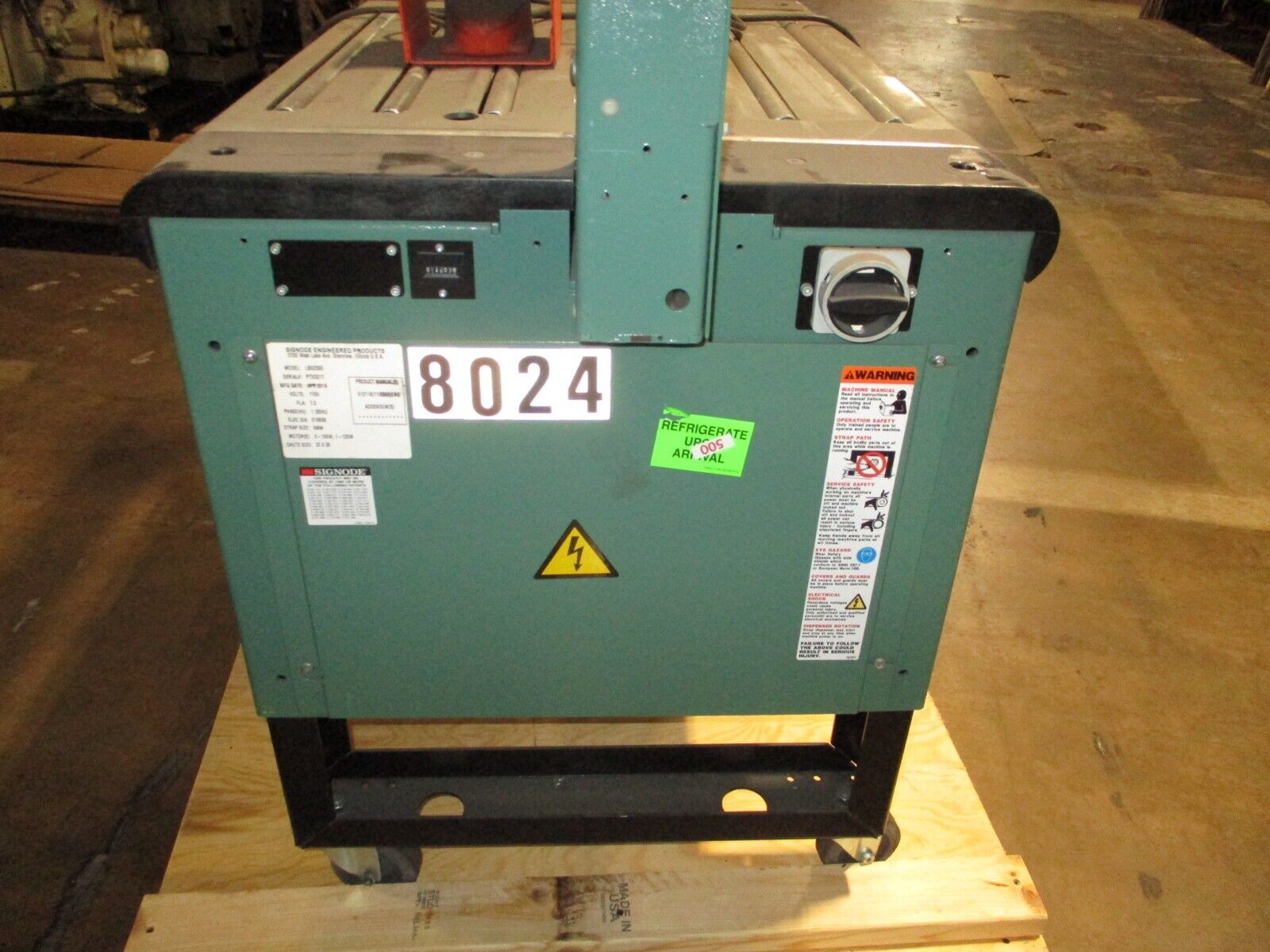Signode Semi-Automatic Strapping Machine LBX2300 115V 1Ph 60Hz Strap Size: 6mm