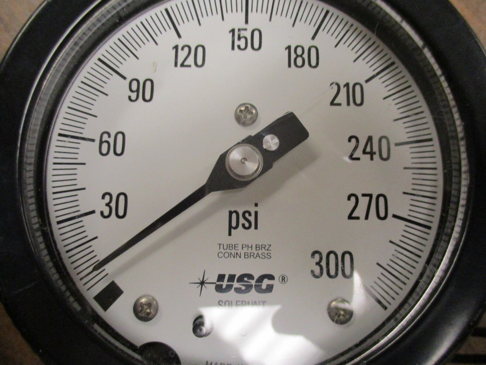 USG PSI Gauge TTR-303 0-300 PSI Range Used