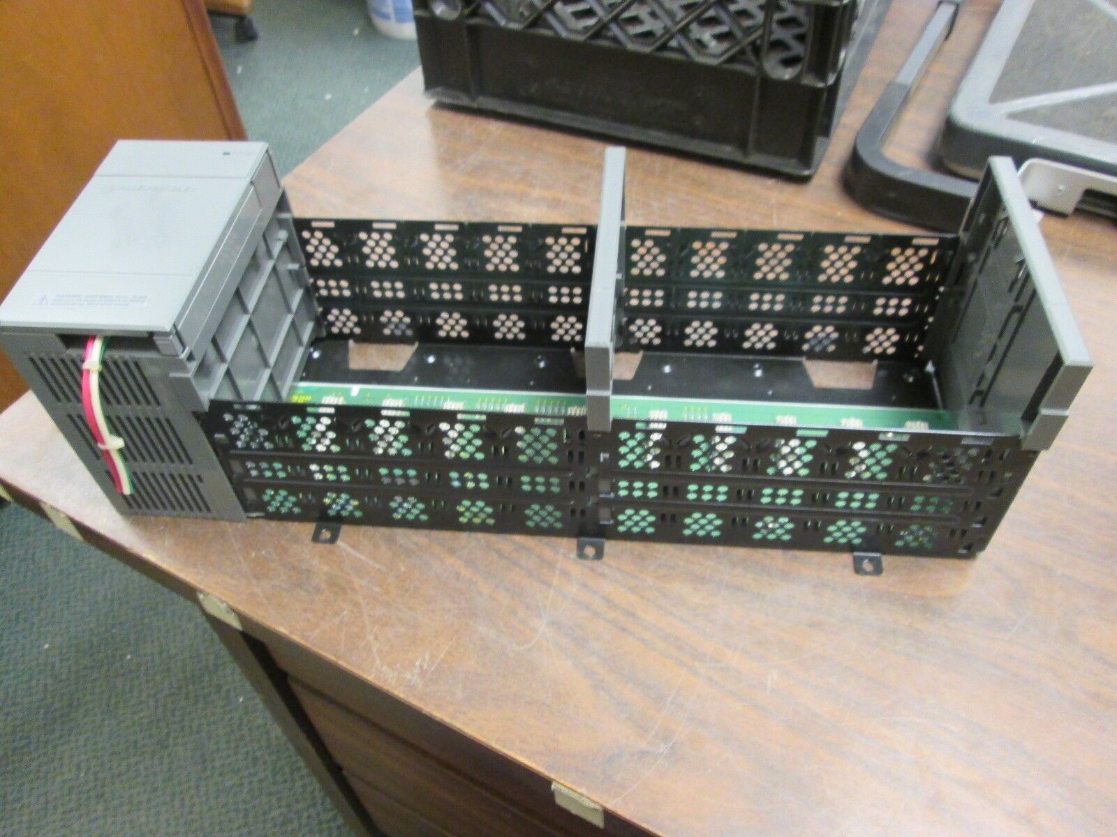 Allen-Bradley SLC 500 PLC Rack w/ Power Supply 1746-A10/1746-P2 10-Slot Used