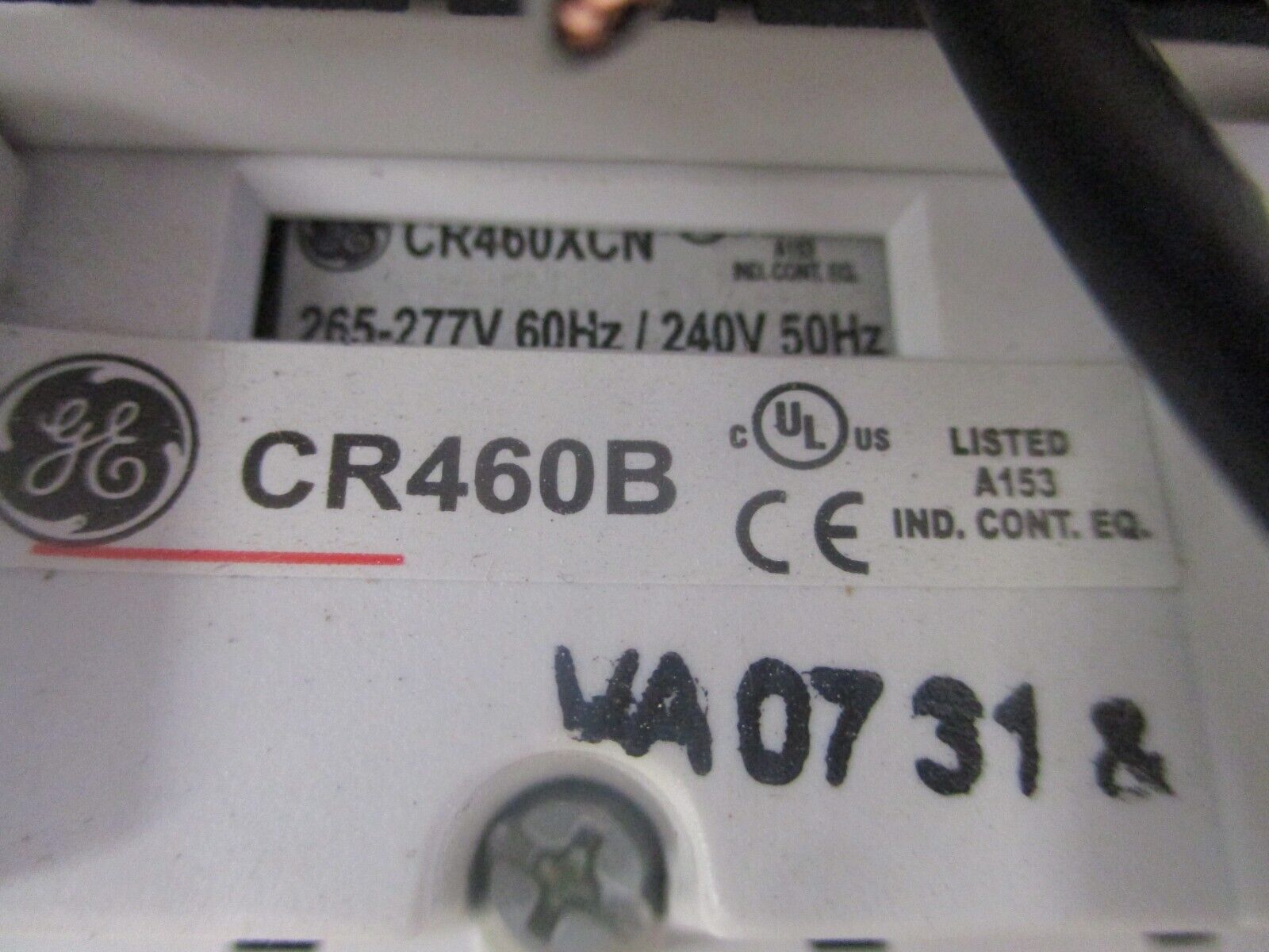 GE Lighting Contactor CR460B 265-277V Coil w/ (6) Power Pole Used