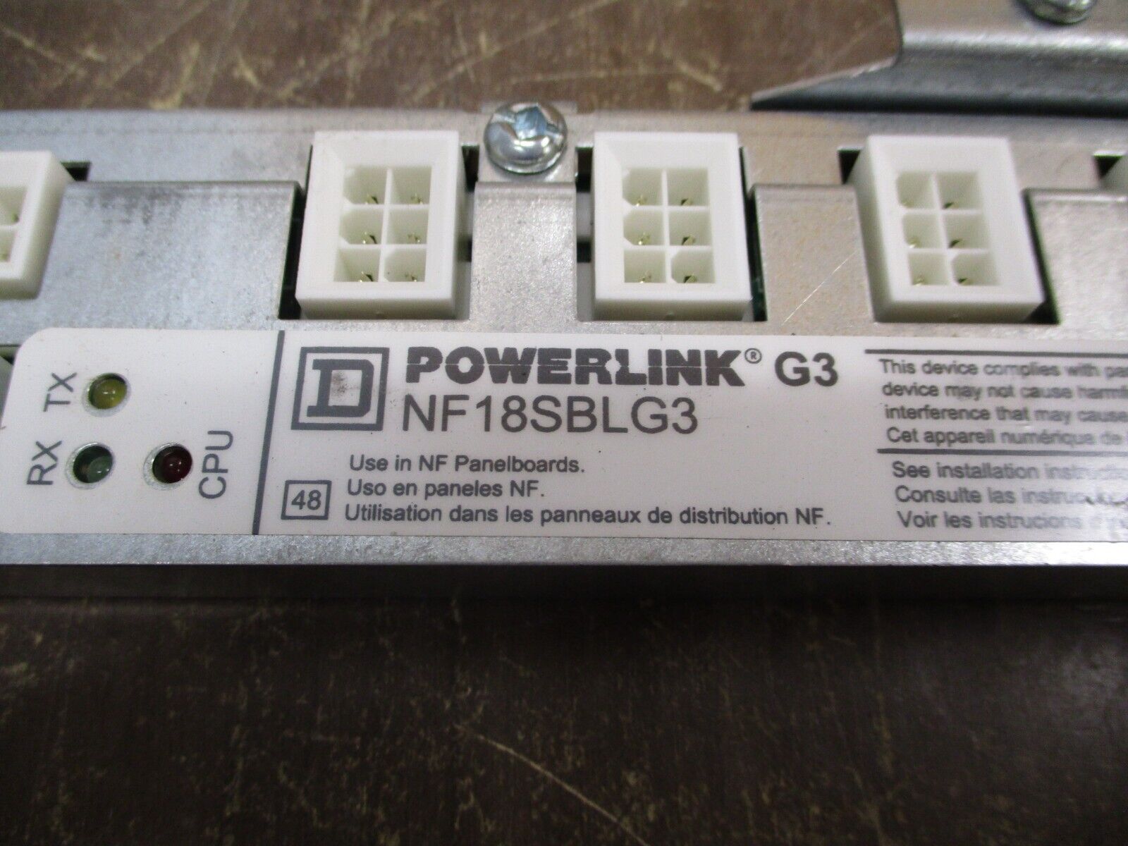 Square D Powerlink G3 Left Control Bus NF18SBLG3 18-Circuit Used