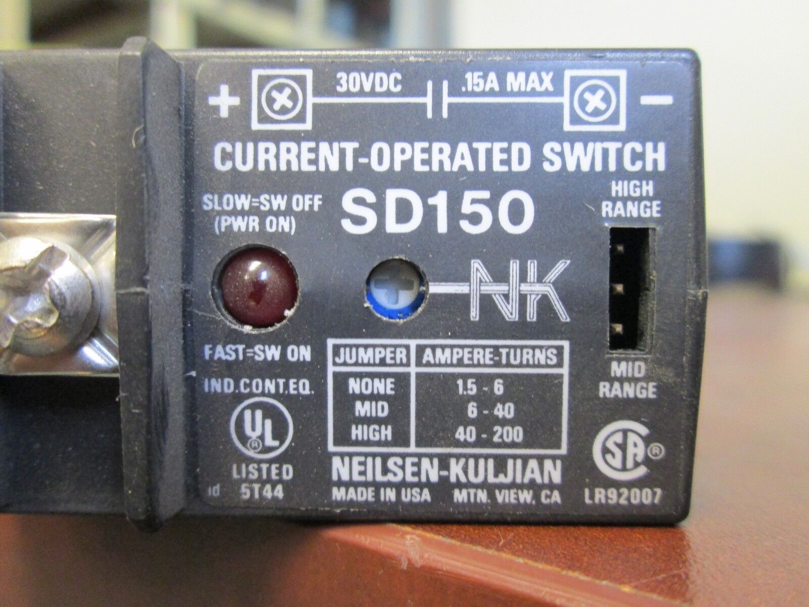 NK Current-Operated Switch SD150 1.5-200A 30VDC Used