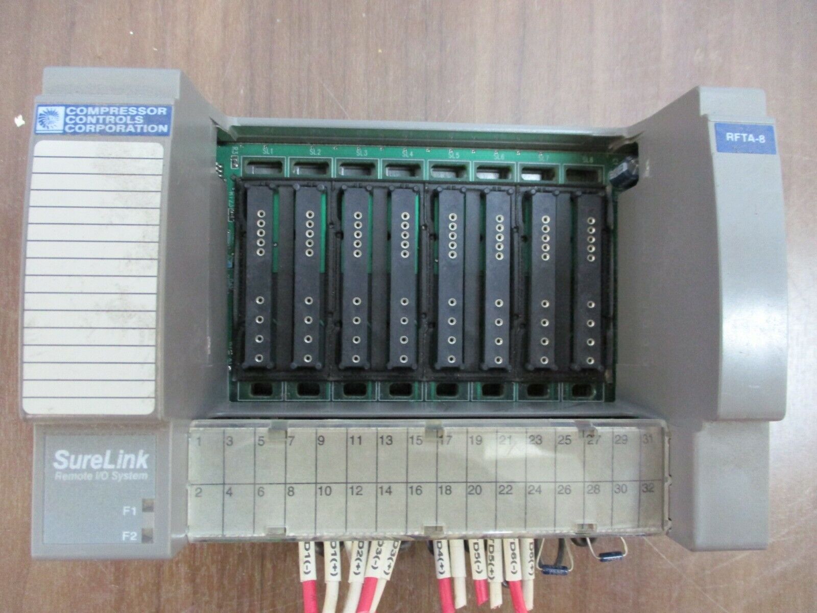 Compressor Controls Corp. SureLink Remote I/O Base RFTA-8 8-Slot Used