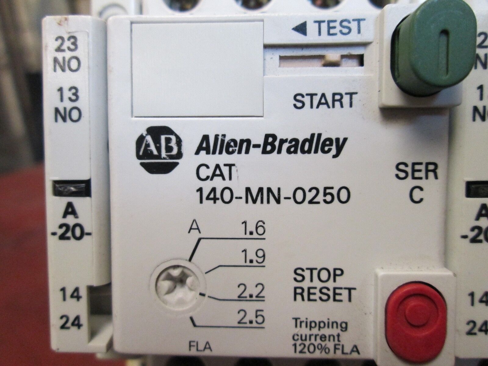 Allen-Bradley Manual Starter 140-MN-0250 Range 1.6-2.5A *Lot of 3* Used