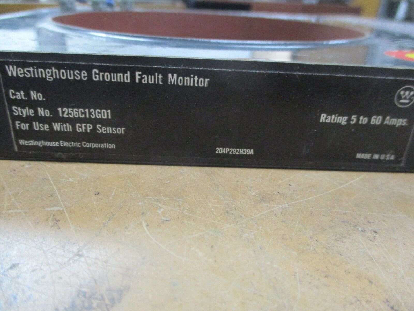 Westinghouse Ground Fault Monitor 1256C13G01 5-60A For Use w/ GFP Sensor Used
