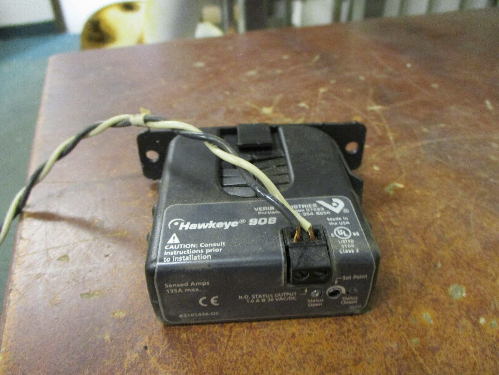 Hawkeye 908 Current Sensor w/ Base Z101436-OC 135A MAX Used