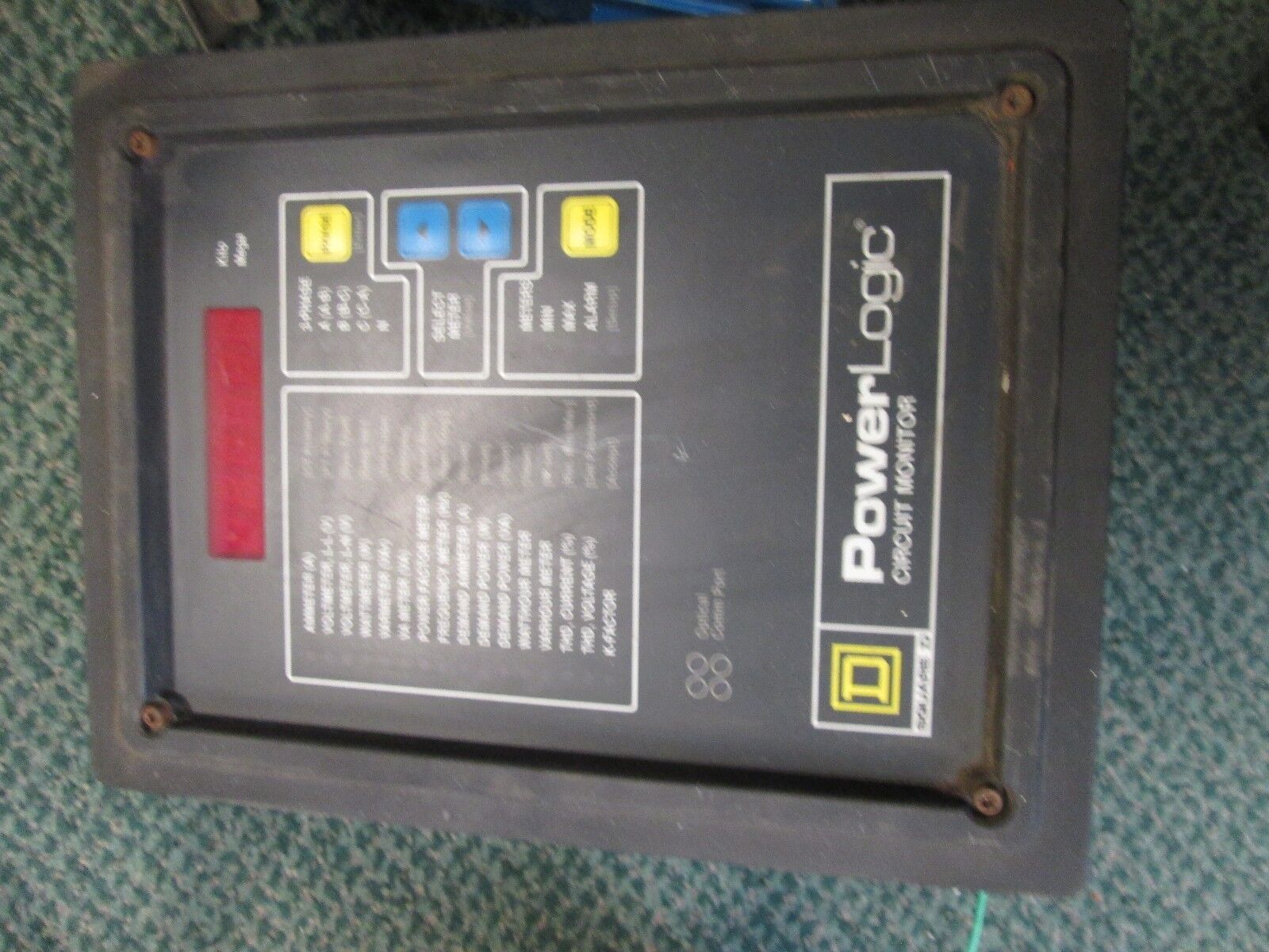 Square D Power Logic Circuit Monitor 3020 CM-2150 w/ 3090 VPM-277-C1 Used