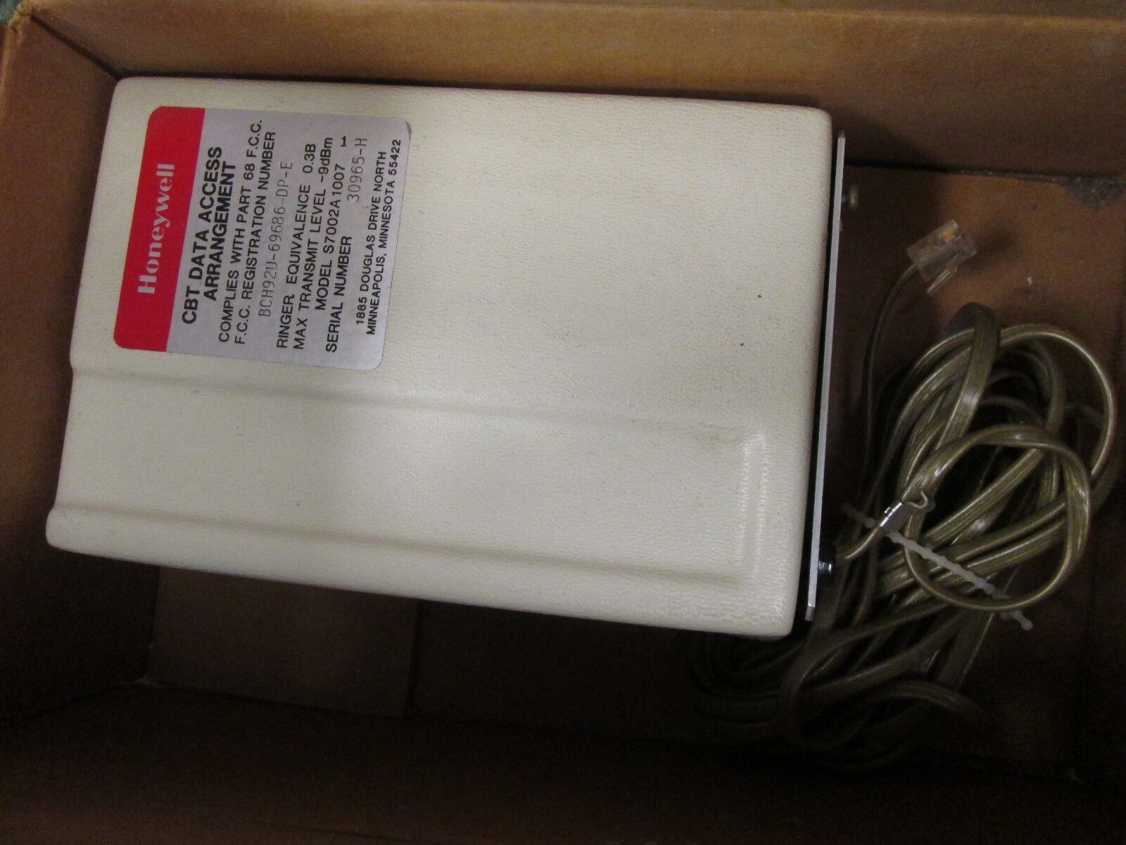 Honeywell Data Access Arrangement S7002A 1007 Powered by W7010 W7020 New Surplus