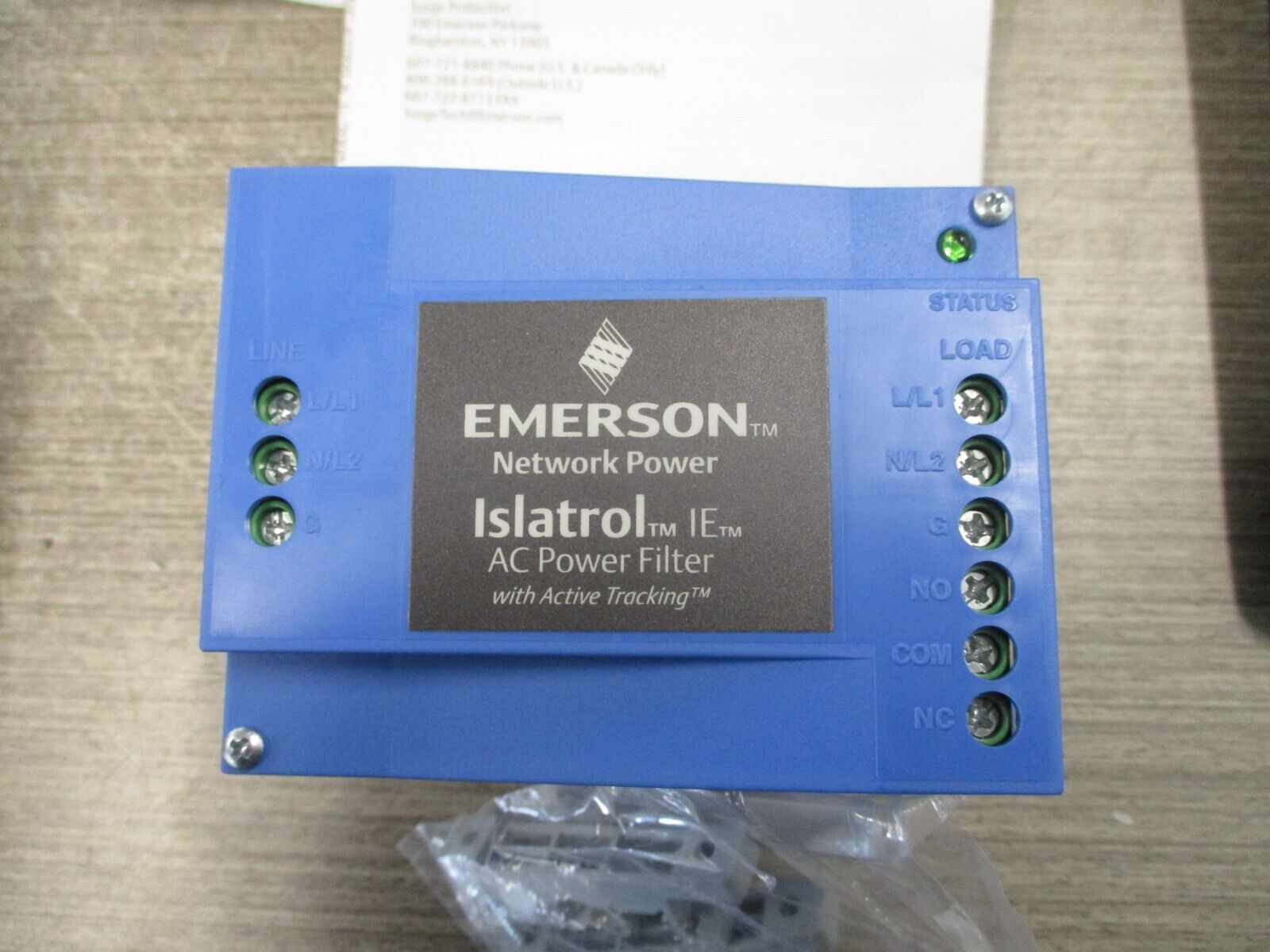 Emerson Islatrol IE AC Power Filter IE-110 120V 47-63 Hz 10A VPR: 400Vpk L-N