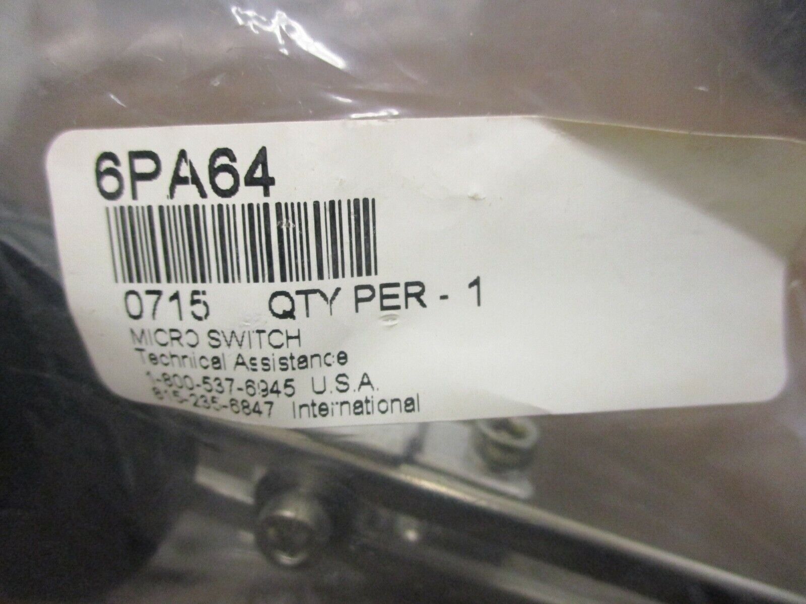 Micro Switch Limit Switch-OT 6PA64 New Surplus *Box of 4*