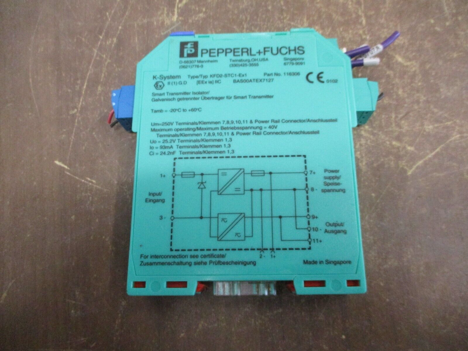 PepperL+Fuchs KFD2-STC1-EXL Smart Transmitter 116306 Used