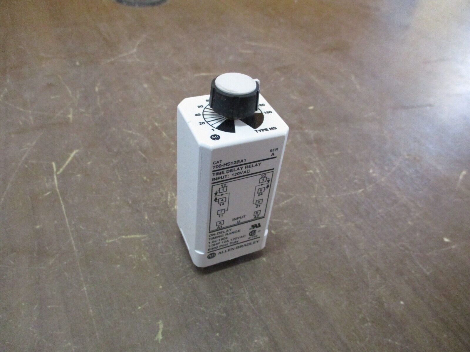 Allen-Bradley Time Delay Relay 700-HS12BA1 Ser. A 120VAC Range: 1.0-180s Used