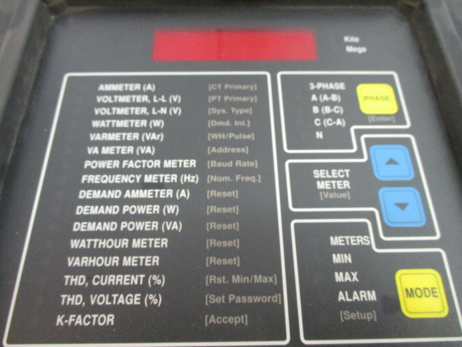Square D Power Logic Circuit Monitor 3020 CM - 2250 100-264 VAC 50/60Hz Used