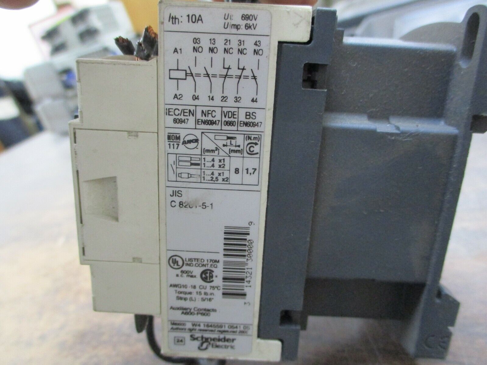 Telemecanique Contactor CAD32 208V Coil 10A 600V Used