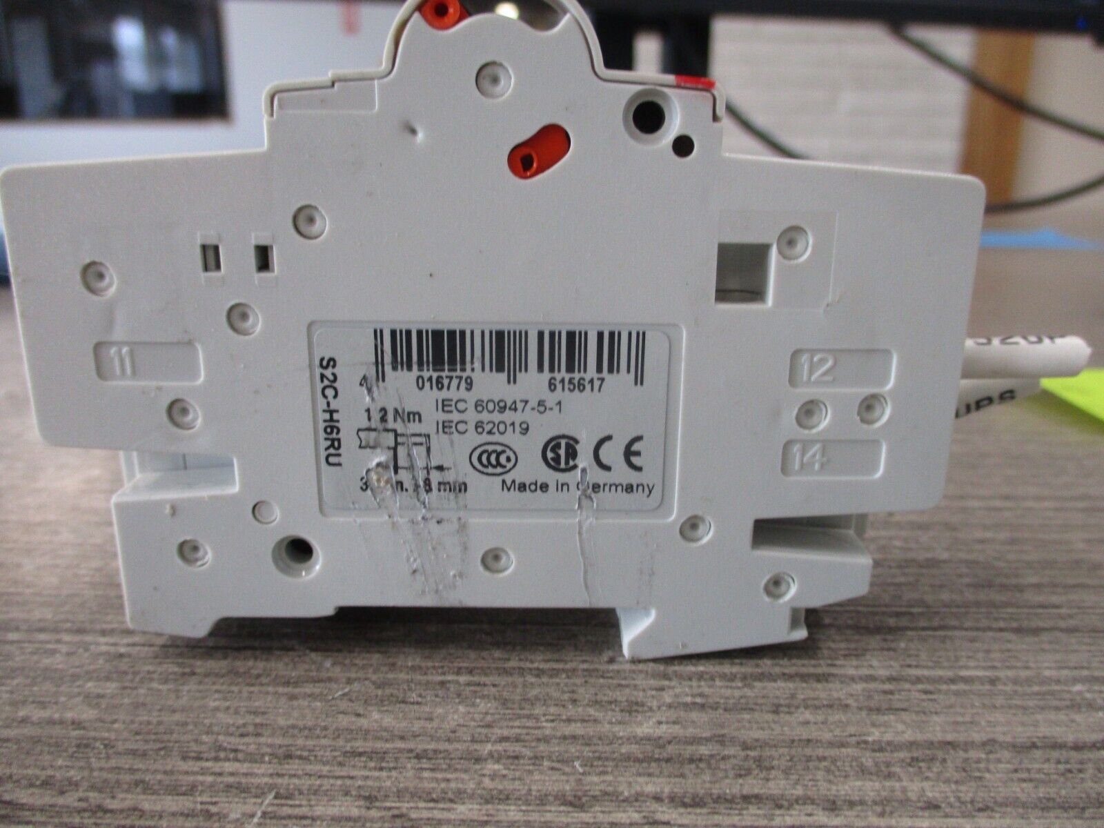 ABB Circuit Breaker W/IP Adder S201 U K 15 A 15A 240V 2P Used