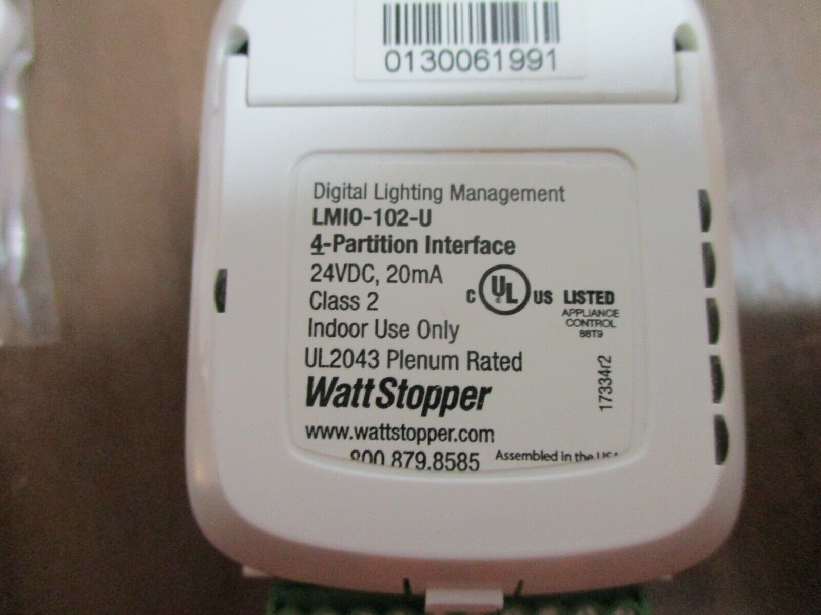Legrand Wattstopper DLM 4-Partition Interface LMIO-102-U 24VDC 20mA White Used