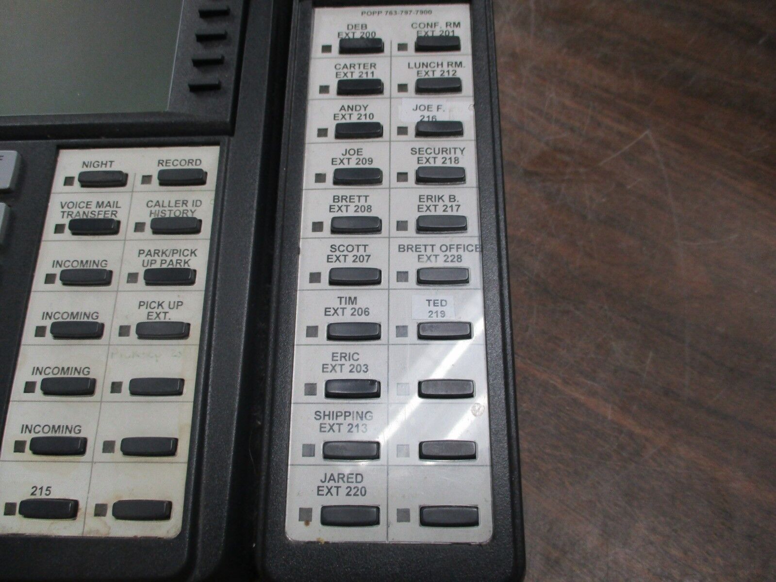 Toshiba Large Display Business Telephone With Add On DKT3014-SDL DADM3020 Used