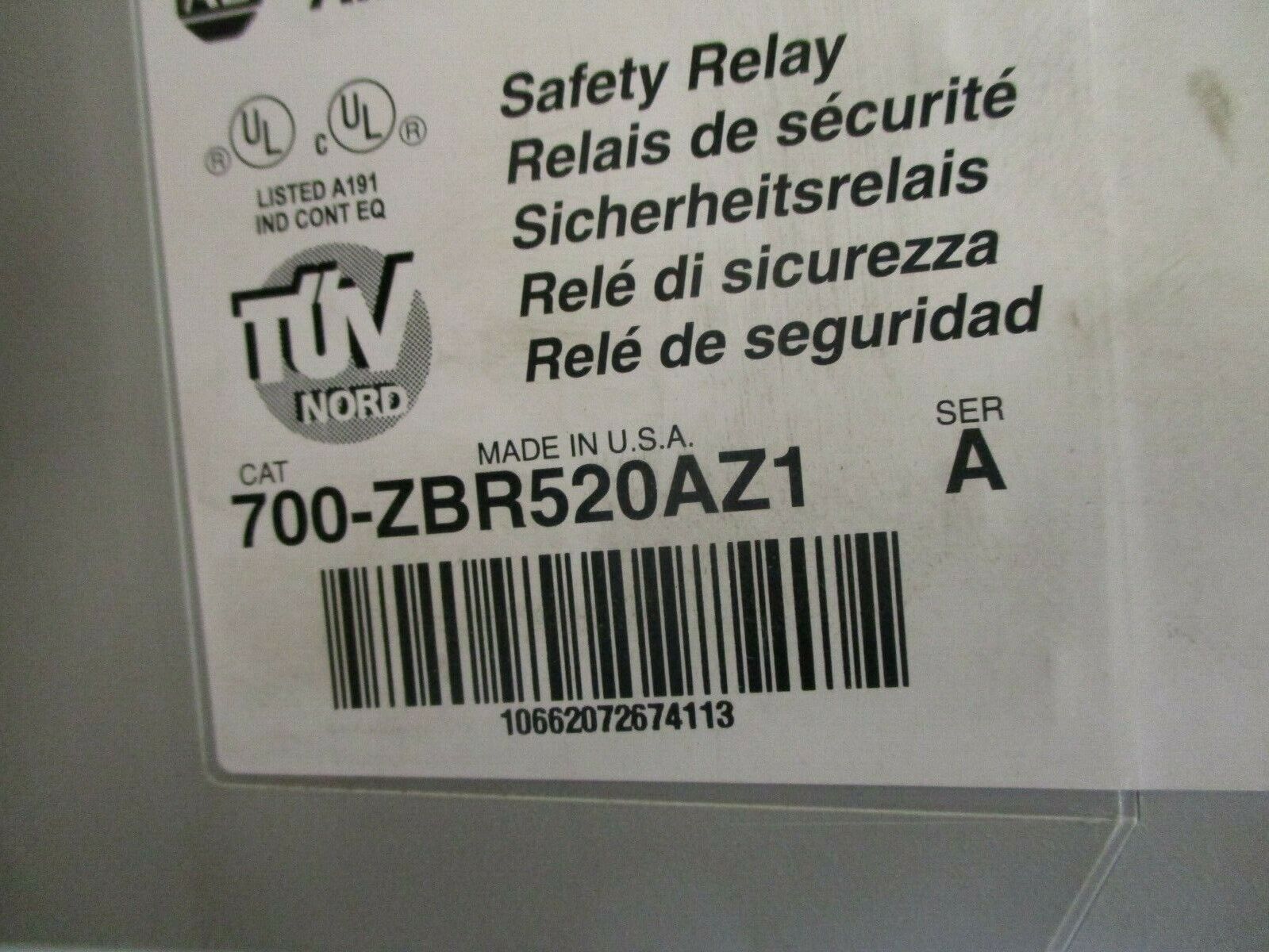 Allen-Bradley 700Z Safety Relay 700-ZBR520AZ1 Ser. A New Surplus