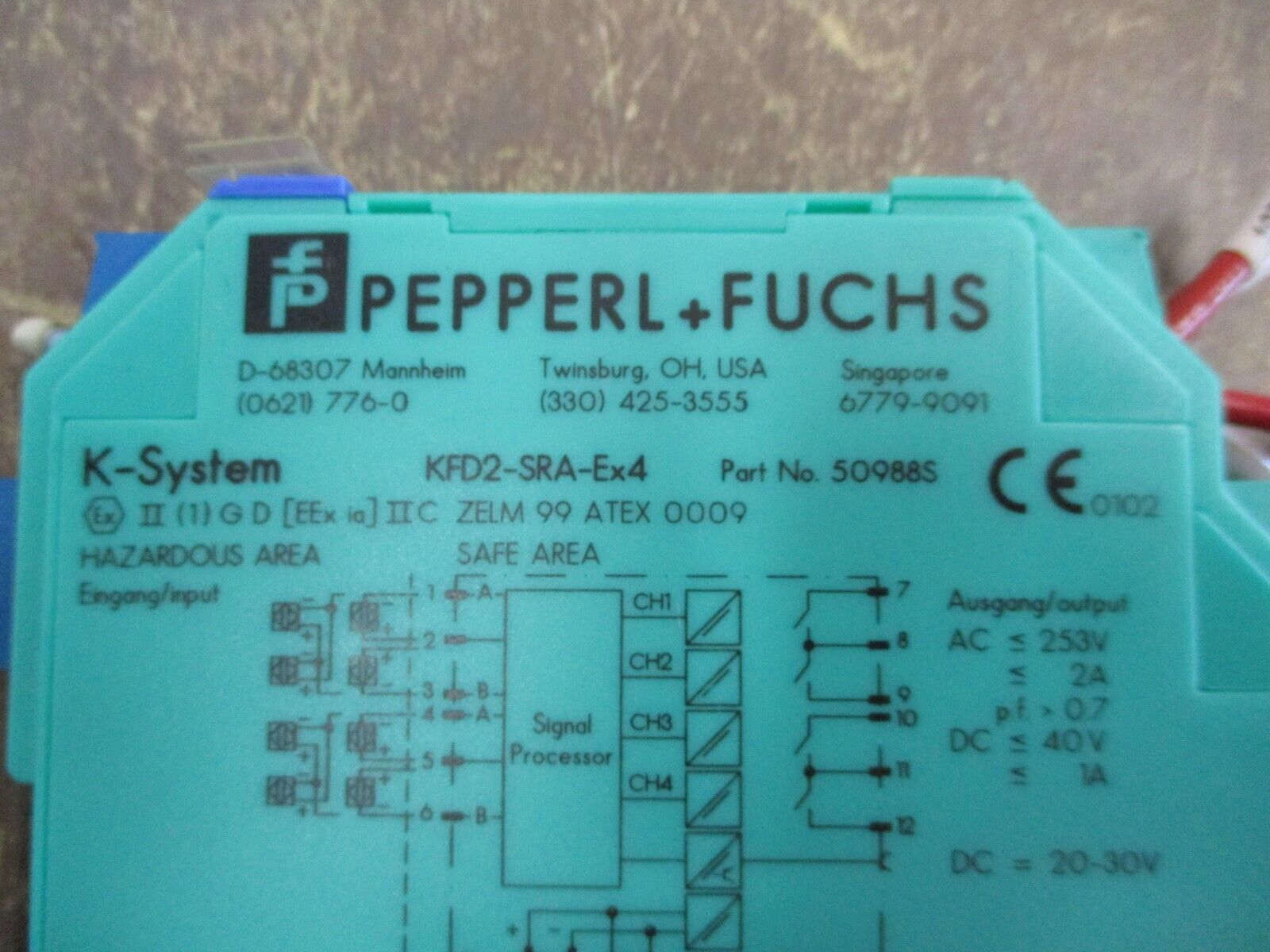PepperL+Fuchs KFD2-SRA-EX4 Switch Amplifier 50988S Used